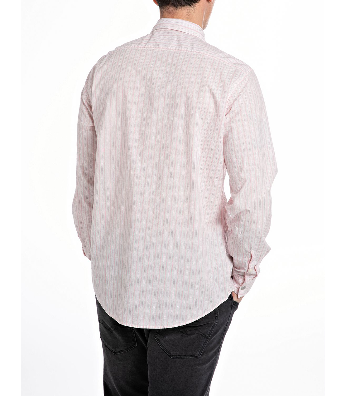 ストライプドビーコットンシャツ 詳細画像 ペールピンク 2